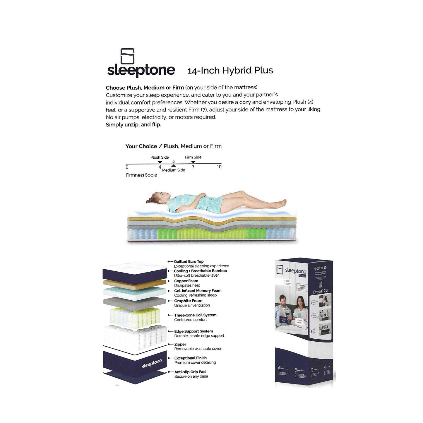 14-Inch Selectable Comfort Hybrid Coil Mattress