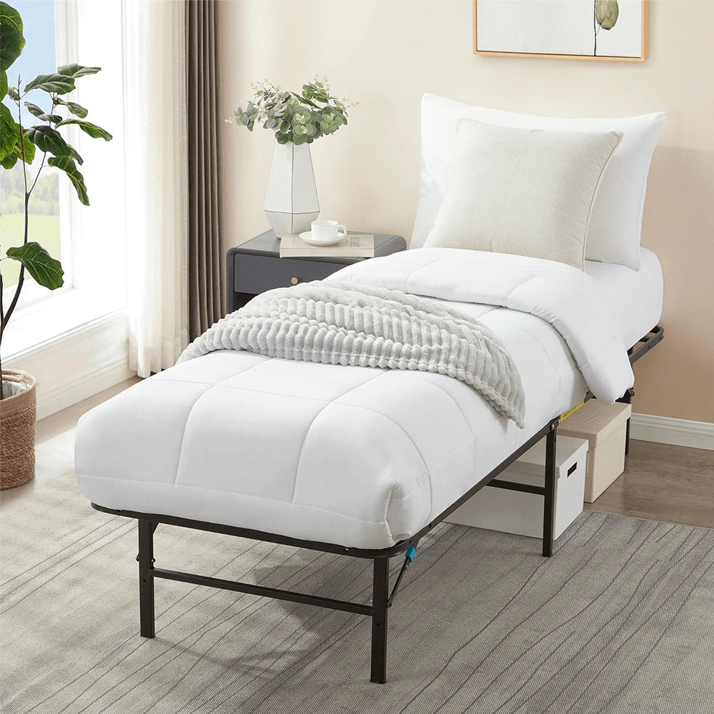 Foldable Metal Platform Storage Bed Frame