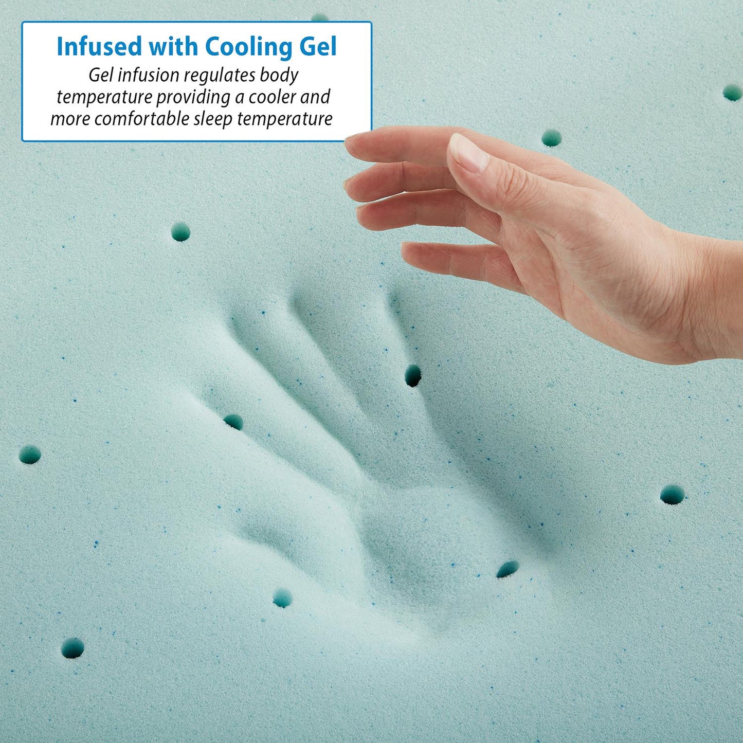 Gel Infused Memory Foam Bedding Mattress Topper