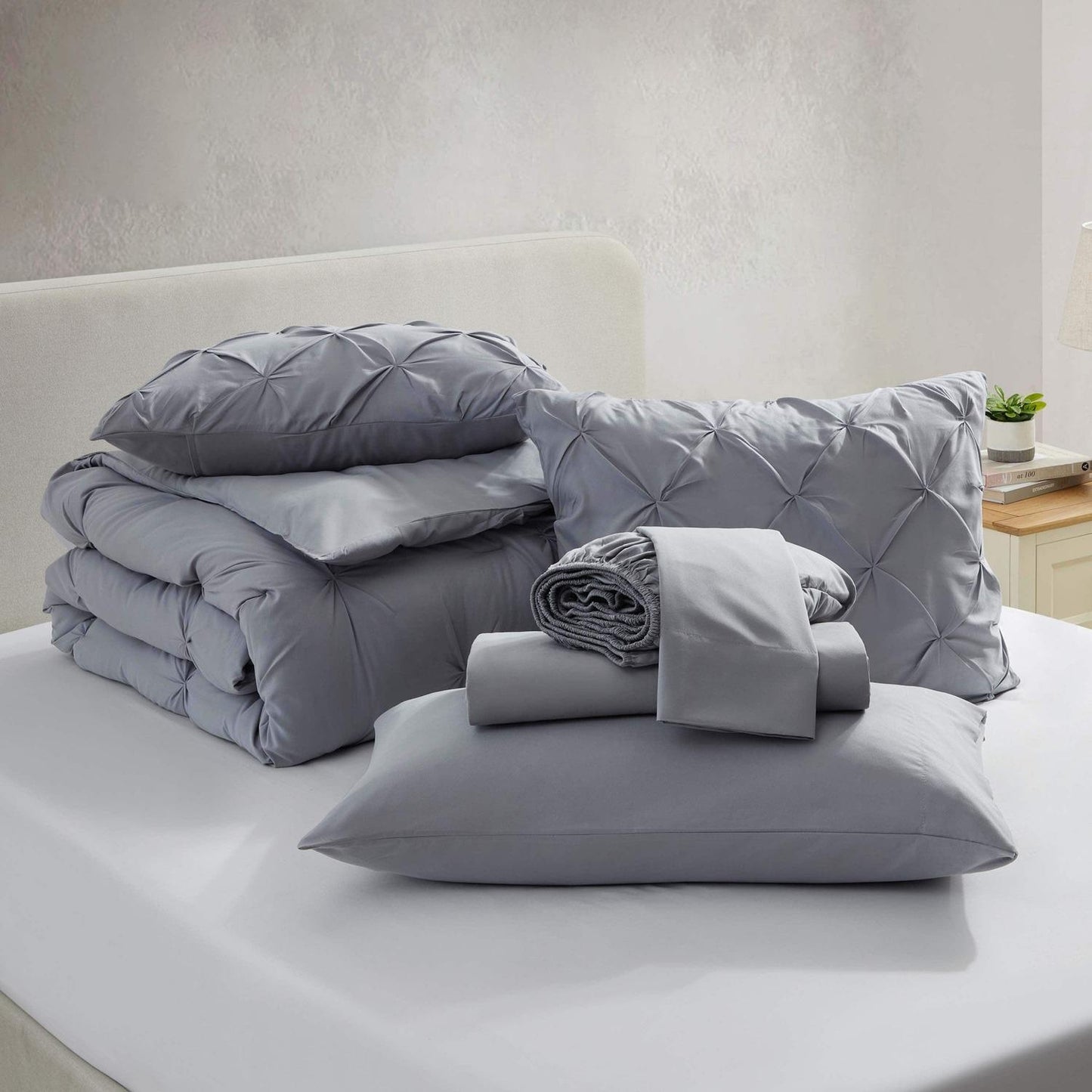 Pinch Pleated Bed-in-a-Bag Bedding Set