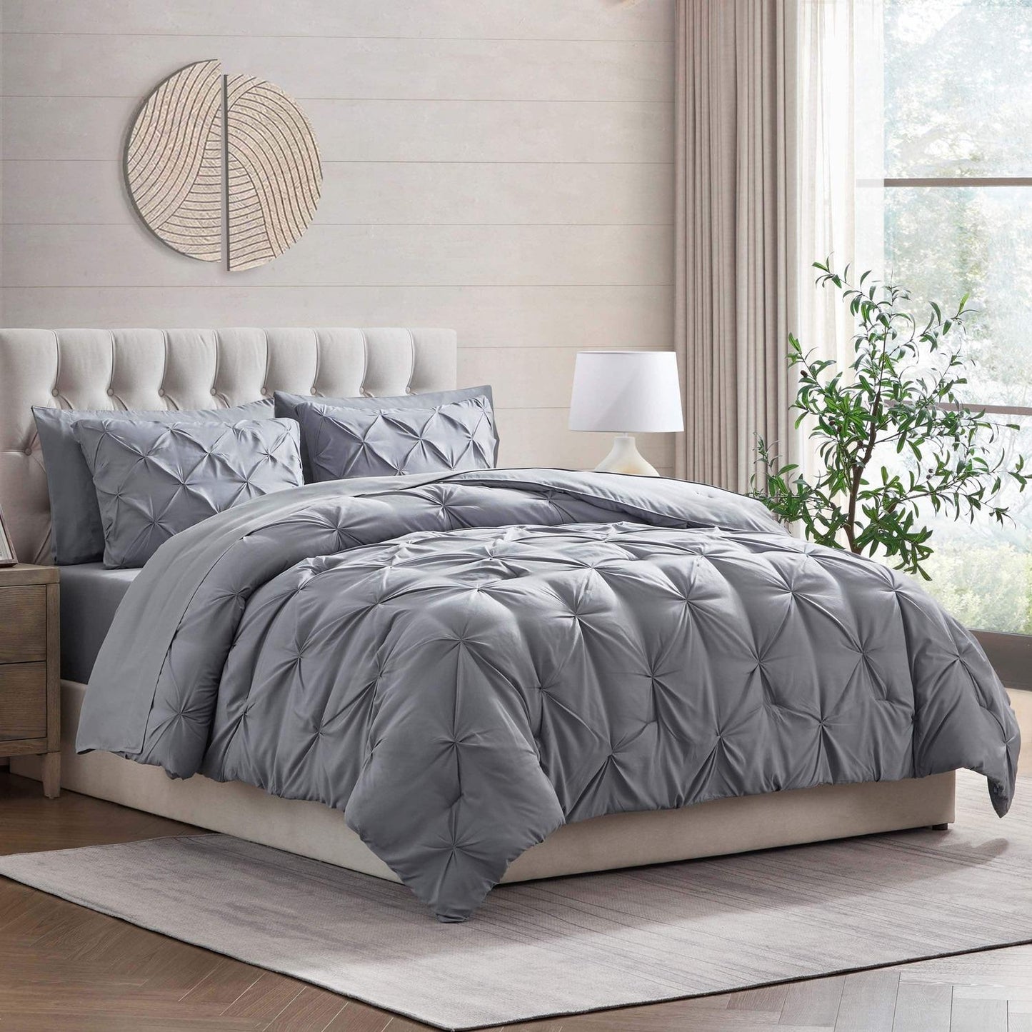 Pinch Pleated Bed-in-a-Bag Bedding Set