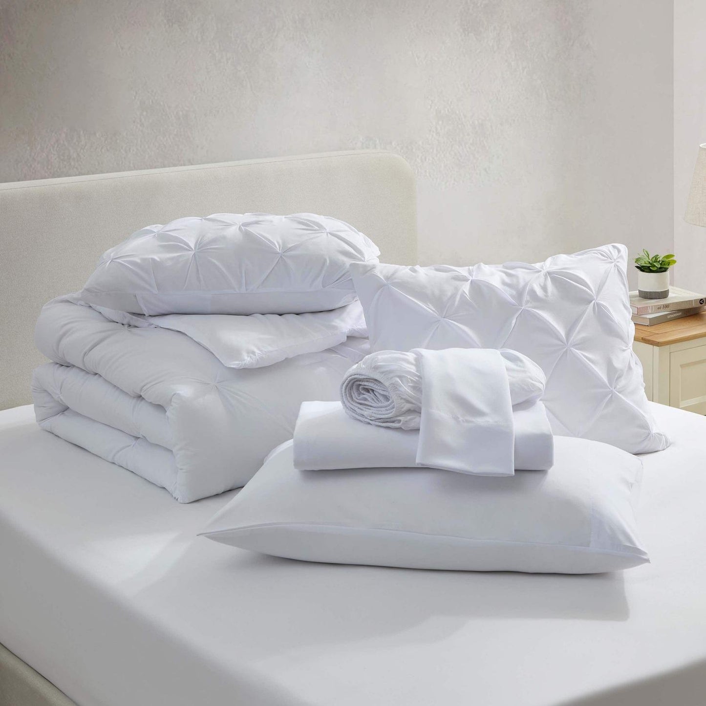Pinch Pleated Bed-in-a-Bag Bedding Set