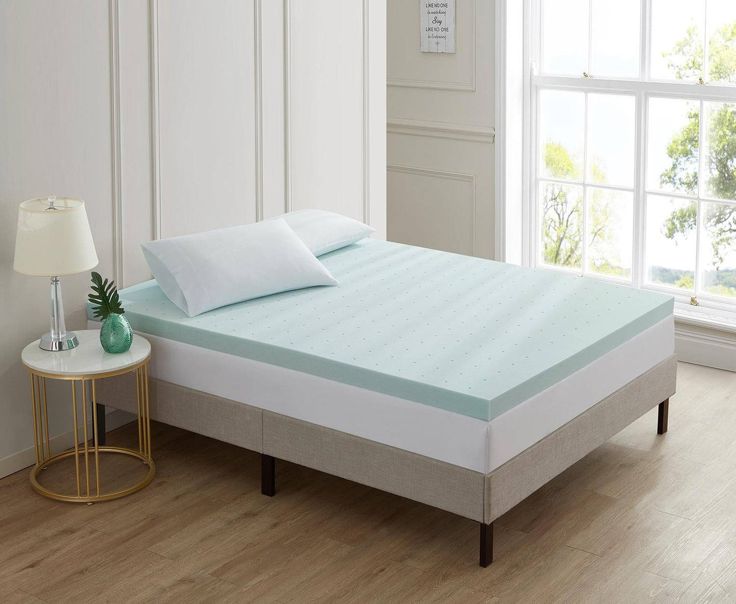 Gel Infused Memory Foam Bedding Mattress Topper