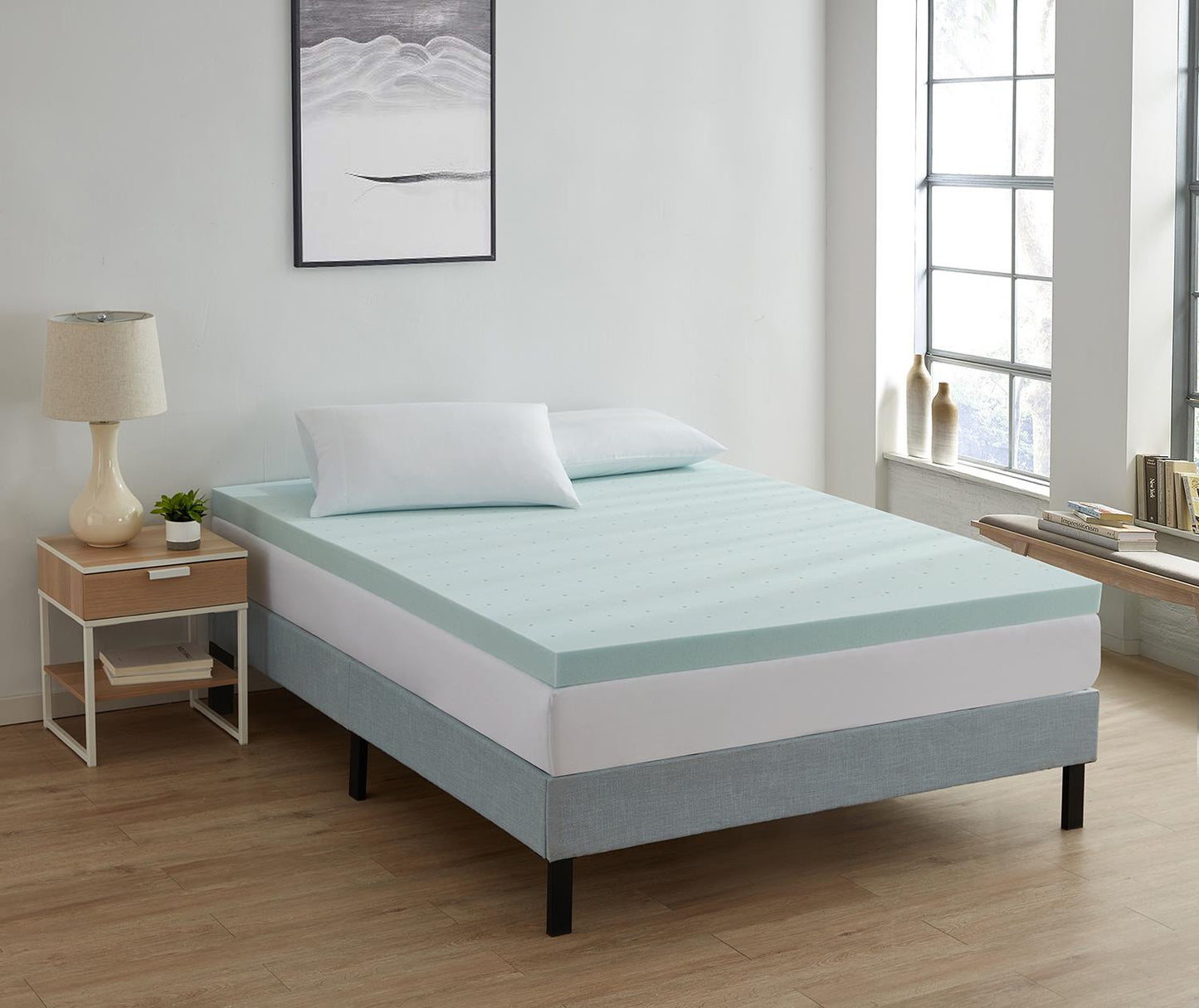 Gel Infused Memory Foam Bedding Mattress Topper
